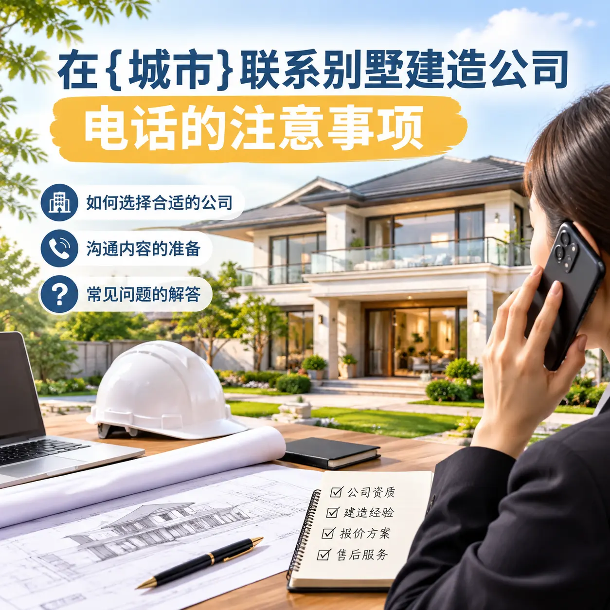 在凯里联系别墅建造公司电话的注意事项