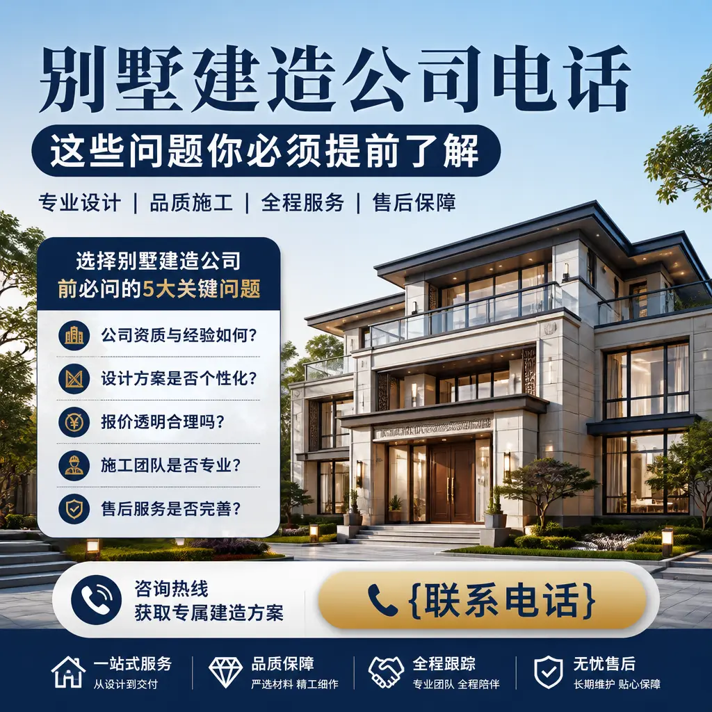 凯里别墅建造公司电话,这些问题你必须提前了解